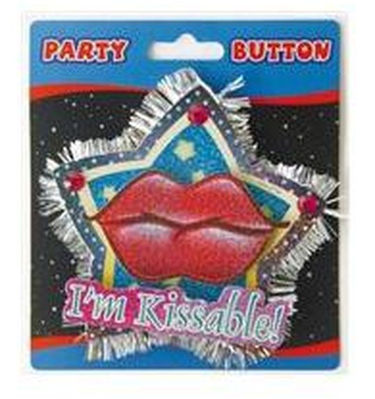 Party button I\'m kissable